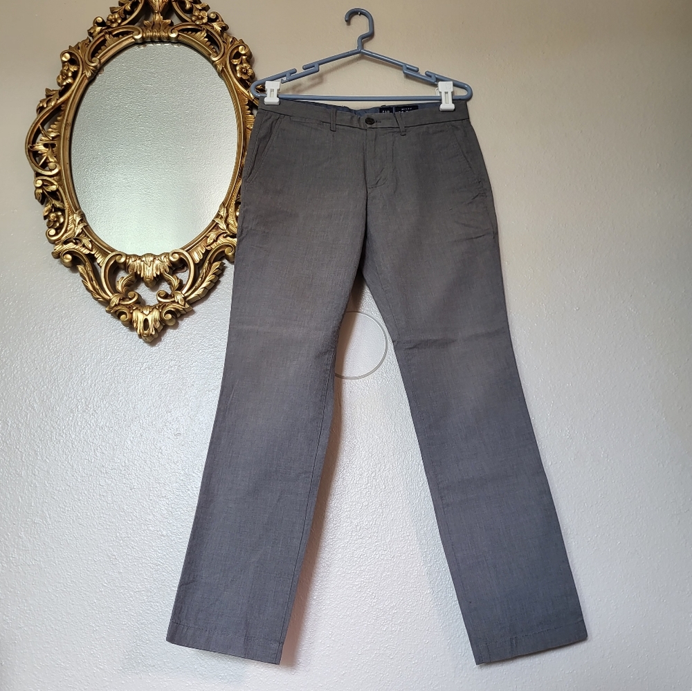 Gap Modern Khakis in Slim Fit Grey Dress Pants